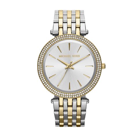 michael kors watch womens gold and silver|Michael Kors diamond watch women's.